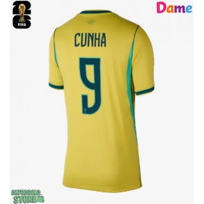 Brasilien Matheus Cunha #9 Replika Hjemmebanetrøje Dame VM 2026 Kortærmet
